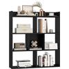 GIANTEX Libreria a libro aperta a 7 cubi, libreria con dispositivi antiribaltamento, mobile cubo per camera da letto, ufficio, soggiorno, 80 x 20 x 90 cm, colore: nero