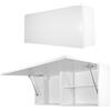 Milionmeblicom Mobilietto Pensile da Bagno Laura Salvaspazio Mobile da Parete Sospeso Armadietto Pieghevole con Apertura Telescopica Mobilietti con Ripiano, Bianco Opaco, 30 x 80 x 23 cm