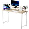 PIPIPOXER Scrivania per computer 100 x 50 x 75 cm, tavolo da scrivania con supporto per schermo PC da gioco, scrivania da scrittura, telaio in metallo, per studiare, giocare, lavoro, camera