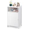 LIFEZEAL Mobiletto Bagno Salvaspazio con 1 Anta e Ripiano Interno Regolabile, Armadietto da Bagno da Terra in Legno, Mobiletto Multiuso di Gran Capacità, 40 x 30 x 70 cm (bianco)