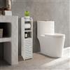 LANTUS Armadietti da bagno impermeabili, Mobile Bagno con ripiano aperto, armadietti da pavimento autoportanti,15 * 17 * 76cm -Bianco