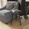 Vida Designs Tavolino rotondo piccolo per soggiorno, camera da letto, piccoli spazi, facile da montare, 51 x 40 x 40 cm (altezza x larghezza x profondità) (nero)