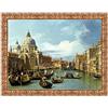LuxHomeDecor Quadro Stampa su Tela Canaletto The Entrance to The Grand Canal, Venice con Cornice in Legno Oro Classico Misura 93x73 CM