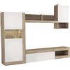milani home - parete attrezzata porta tv soggiorno moderna di design 255x40x200 h