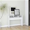ZQQLVOO Tavolo consolle bianco 105 x 30 x 80 cm in legno per console, tavolo da consolle, tavolo da corridoio stretto, tavolo d'ingresso, credenza per ingresso e corridoio