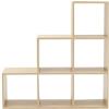 Rebecca Mobili Scaffale Moderno Libreria 6 Cubi Marrone Rovere Chiaro Legno Ordine Sala Cameretta - Misure: 97,5 x 97,5 x 29 cm (HxLxP) - Art. RE6045