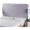 TAYGUM Elastica Copertura Per Testiera Per Letto Imbottito/Legno/Pelle Copri Testata Del Letto Matrimoniale Singolo Rettangolare/Leggermente Stondata Fodera Testiera Letto Protez(Grigio2,90-110cm)