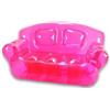 guoiooi Chiaro divano a due persone rosa trasparente sedile gonfiabile Blow Up sedie for campeggio all'aperto cortile patio spiaggia (Color : Pink, Size : 71x35x37inch)