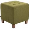 CLP Poggiapiedi Divano Pharao I Sgabello Pouf Capitonné Imbottito In Stoffa I Sgabello Basso Salotto Piedini in Legno, Colore:verde