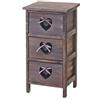 Mendler Cassettiera Comodino Shabby Vintage Forli Legno di paulonia Marrone 25x29x55cm 3 cassetti