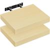 WOLTU Mensola da Muro Rettangolare Scaffale Libreria a Parete Decorazione per Cameretta Ufficio Porta CD/Dvd in Legno Rovere giallo 30cm, Set di 2, RG9371kei-2