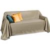 Beautissu Plaid Coperta Romantica 210x280 cm - Beige - Effetto Scamosciato - Ideale Come copridivano o copriletto - Coperta Letto Matrimoniale - Coperta Divano Poltrona