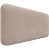 DHOME Testiera Imbottita Liscia Arrotondata in Tessuto Aqualine per Parete Acustica Testate Letto Fonoassorbenti Camera da Letto (Beige, 90cm)
