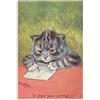 UDERUI Louis Wain Poster 《Disegnerò Il Tuo Ritratto》Arte della Parete Louis Wain Stampe Louis Wain Tela Dipinto per la casa Decorazione della Parete Immagine 50x70cmx1 Senza Cornice