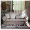 Blanc Mariclo' Copri Divano Shabby Chic A Tre POSTI Colore Tortora