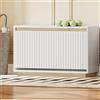 Hzuaneri Panca Scarpiera Portascarpe, Scarpiera Ingresso, Ripiani Regolabili, per 12 Paia, per Ingresso, Corridoio, Soggiorno, 30 x 75 x 53 cm, Bianco SB52703AU