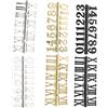 SHINEOFI Kit Numeri per Orologio Fai da Te 6 Pezzi Numeri Romani e Arabi Plastica Laccata Orologi da Parete Accessori per Fabbricazione Orologi