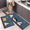 ANALTIRCE Tappetini Da Cucina Antiscivolo Con Animali 2 Pezzi - Tappetino Da Cucina Con Motivo Cani E Gatti,Set Di Tappeti Da Cucina Morbidi Lavabili,Set Di Guide Per Corridoio,Sala Da Pranzo,Set Di Tappetini P