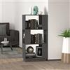 IBUQDDV Armadietto Salvaspazio Mobile Ingresso Moderno Vetrina Soggiorno Mobiletti Bagno Salvaspazio Libreria/Divisorio Grigio 51x25x101 cm Legno Massello di Pino per Ufficio Soggiorno Camera Da Letto