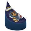 Happers Poltrona a Sacco Bambini Paw Patrol Chase Poltroncina Pouf Sacco Con Imbottitura Schienale Alto Seduta Morbida Per Cameretta Angolo Lettura Uso Interno Regalo Bambino Bambina Leggera Pronta