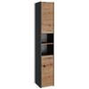 3E 3xE living.com Mobile bagno moderno in 5 colori. Colore: Antracite/Quercia artigianale
