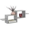 KUBUTKU Mensola da parete 35 x 95 x 18 cm, design Mordern per soggiorno, camera da letto, ufficio e cucina (grigio)