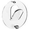 Emporium Living - Oblò Appendiabiti a Muro in Cristallo Acrilico Trasparente 1 Gancio ⌀12cm, Design Moderno e Compatto - Made in Italy