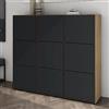 Mai & Mai Scarpiera da Ingresso 135x36x120cm,Marrone chiaro+Antracite opaco | Scarpiera Portascarpe Armadio Scaffale 9 Ante + 18 Scomparti per Ingresso Soggiorno, Camera da Letto, Schuhschrank02