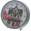 Hervit Orologio Tondo da Tavolo in Metallo Verde Cottage con Scatola Regalo - Orologio Digitale a Batteria, Arredo, Regalo di Compleanno, Regalo per Parenti, Bomboniera - Ø15 cm