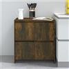 IBUQDDV Credenze Buffet mobile Armadietto Organizzatore Mobile bar Credenza Rovere Fumo 70x41x75 cm in Truciolato per Cucina Ingresso Foyer, Sala da Pranzo