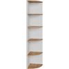 Vicco Scaffale d'angolo Ecki, Rovere bianco/dorato, 40 x 180 cm