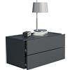 VCM Comodino con cassetto a Muro in Legno mensola a Muro cassetto Console Comodino Usal L 60 cm Comodino con cassetto a Muro in Legno mensola a Muro cassetto Console Comodino Usal L 60 cm Antracite