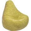 Loft 25 Poltrona a sacco per adulti, con schienale alto, in tessuto di velluto a coste, per interni, soggiorno, gioco, fodera interna, design ergonomico per il supporto del corpo (pouf, lime)