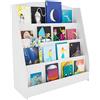CLP Libreria Melfa I Portariviste con 4 Scomparti I Scaffale per Libri per Bambini I Organizzatore Bianco, Dimensione:80 cm