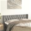IBUQDDV Testiere Letto Matrimoniale Testiera Letto Matrimoniale Testata Letto Matrimoniale Spalliera Letto Matrimoniale Testiera ad Orecchio Grigio Chiaro 163x16x78/88 cm in Velluto per Dormitorio Salone