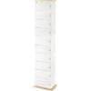 EMPORIUM Fluida Scarpiera o Contenitore Multiuso in Polipropilene con Base e Top in Metallo o Legno. 10 cassetti 018 Frassino