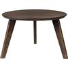 Generic Malmo Wenge - Tavolino rotondo in legno, 50 x 50 x 35 cm, piccolo tavolino con gambe in legno, tavolino in legno
