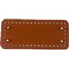 Risdany 4 Pezzi 8x20 cm Ovale Fondo Borsa in Pelle Intrecciata, Base Fai da Te Durevole e Resistente all'Usura con Fori per Accessori per Borse all'Uncinetto,8x20 cm