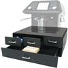Mendler Tavolino Supporto per Macchina da caffè 4 cassetti HWC-L99 polistirene Antiurto 13x34x31cm Nero