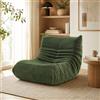 LKPOMI Divano da pavimento con schienale, divano Togo Boneless Couch, poltrona da lettura, comodo divano Teddy, adatto per camera da letto, soggiorno (verde)