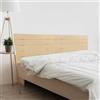 DHOME Testiera di Legno riciclato DM Stile Pallet Orizzontale Letto Pallet Ferramenta inclusa (180cm Doppio, Legno Naturale)
