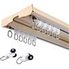 Generic Binario per Tende Resistente, Binario per Tende a Soffitto Doppio con Accessori di Montaggio, per Soggiorno Divisorio(Gold,180cm/5.9ft)
