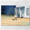 CheQuadro! Cape cod Evening Serata A Cape cod Edward Hopper, eho6 Quadro Stampato su Tela Fine Art, Intelaiato Pronto da Appendere, assemblato a Mano, 50x70 cm