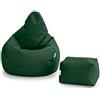 Loft 25 Poltrona Da Gamer Bean Bag | Seduta A Sacco Per Esterni E Interni | Resistente All'acqua | Design Ergonomico Per Il Supporto Del Corpo | Durevole E Confortevole (Verde)