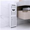 HUOLE Armadietti da bagno impermeabili, Mobile Portaoggetti Bagno con ripiano aperto, armadietti da pavimento autoportanti, armadio angolare per camera da letto, cucina, corridoio, 20 x 18 x 78 cm - Blanc
