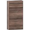 Vida Designs Scarpiera a 3 cassetti, 118 x 60 x 24 cm, Marrone (Noce)