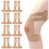 ZAHRVIA 8 Nastri Kinesiologici Precut per Ginocchio, Pretagliati Impermeabili ed Elastici - Nastro Sportivo per Dolori al Ginocchio, Fisioterapia e Attività Fisica (Beige)