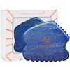 CRYSTALLOVE Pietra Gua Sha - Lapislazzuli - Rullo massaggiante - Tavola Guasha - Massaggio facciale per viso, occhi, gonfiore della pelle del viso - Massaggiatore per il viso