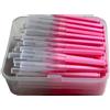 DUNSBY Scovolini 80 pezzi/scatola di spazzolino interdentale push-pull tipo I for la pulizia tra i denti(80pcs 0.6 mm Pink)