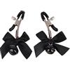 Generico Morsetti regolabili per capezzoli BDSM con campanellini - Pinze in acciaio inox per stimolazione e giochi di coppia, accessori erotici per adulti (Nero)